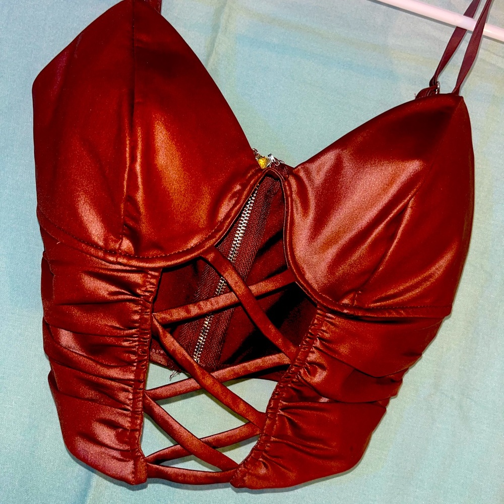 BRAND NEW** SHEIN Lace Up Crop Top